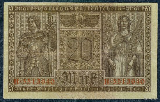 Германия, 20 марок 1918 год.