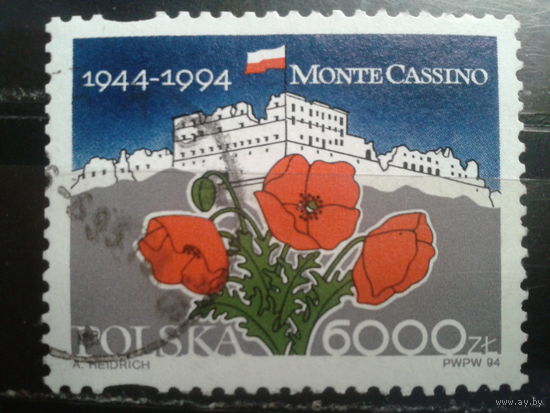 Польша, 1994, 50 лет взятия Монте Кассино