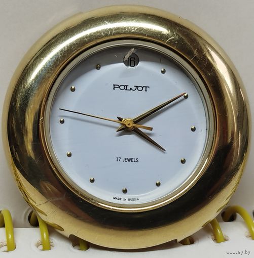 Довольно редкие часы "Полет Илюминатор" Крупные,Шайба,Золочение,Четкое коллекционное состояние,За вашу цену!