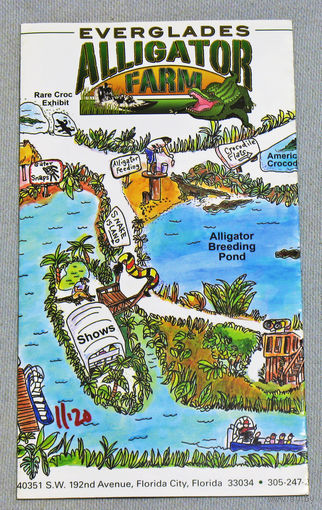 История путешествий: США. Ферма аллигаторов. Everglades Alligator Farm. Florida