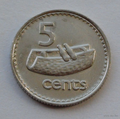 Фиджи 5 центов, 1990