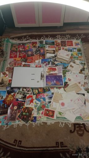 Огромная коллекция открыток тематика "9 мая,1 мая 23 февраля " плюс письма и конверты