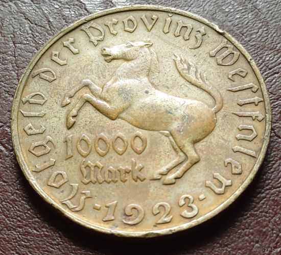 Германия (нотгельды) Провинция Вестфалия 10000 марок, 1923    44,5 мм