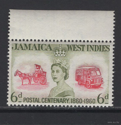 Ямайка 1960** 100 лет маркам колонии Почтовый транспорт Королева Елизавета II