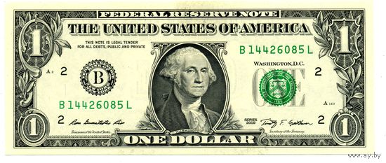 1 доллар 2009 B