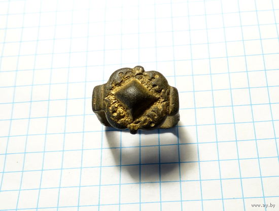 Ременная деталь, старинная. С позолотай.