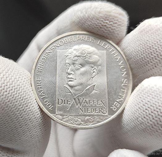 Германия, 10 евро 2005 г., (Ag925, Берта фон Шуттнер), AU