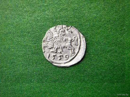 Динарий 1559 Сигизмунд II Август Рельеф!