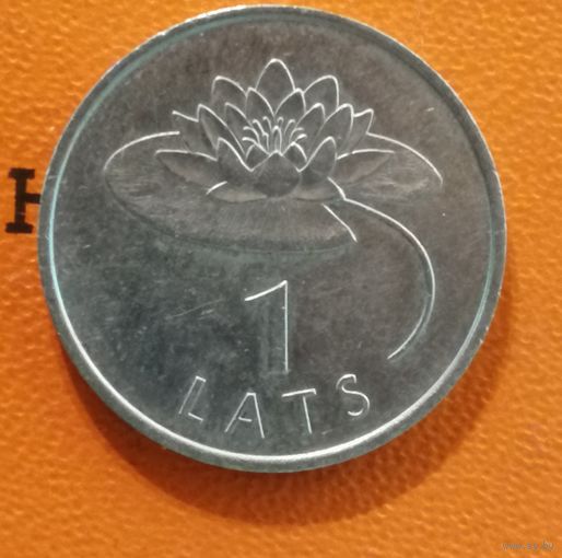 Латвия 2 Республика, 1 лат 2008 г., "Лилия",  KM# 92