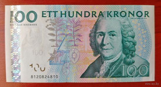 Швеция 100 крон 2008 года. Состояние UNC!