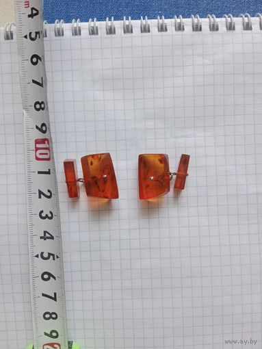 Запонки янтарь СССР