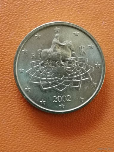 Италия 50 евроцентов, 2002 год, KM# 215