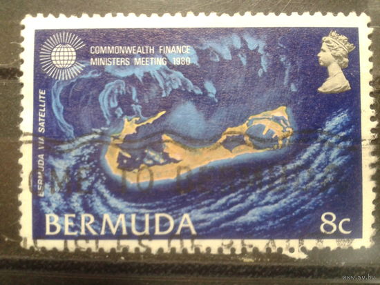 Бермуды, колония Англии, 1980. Спутниковый снимок бермудских островов