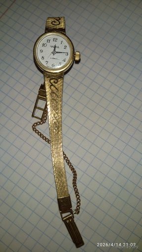 Часы Чайка позолота Au рабочие супер сохран.