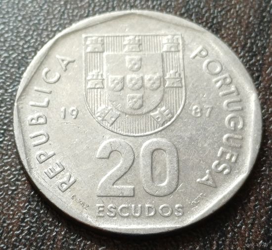 Португалия 20 эскудо, 1987    ( 2-9-2 )