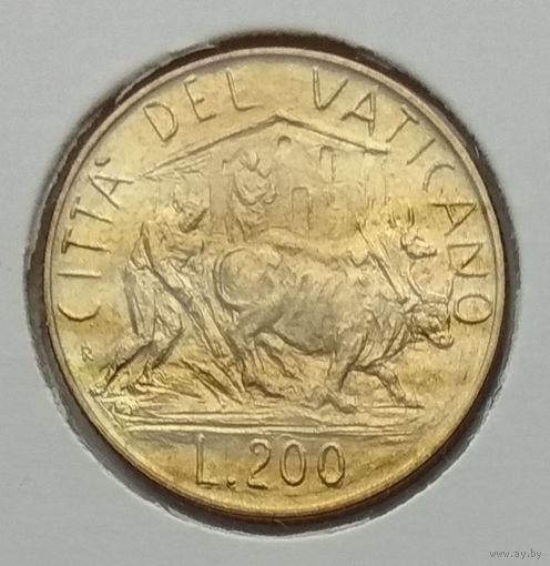Ватикан 200 лир 1982 г. В холдере
