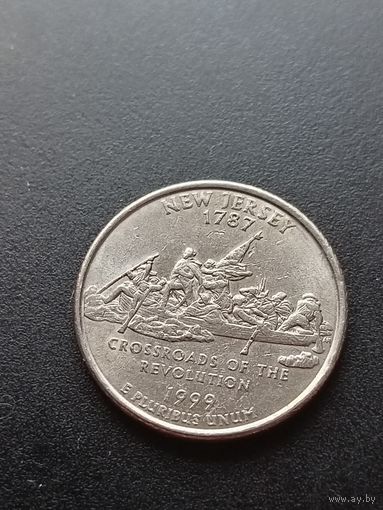 США 25 центов 1999 г. Р - Нью-Джерси