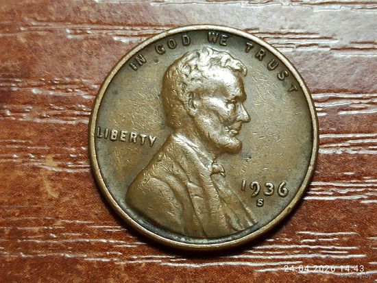 США 1 цент 1936