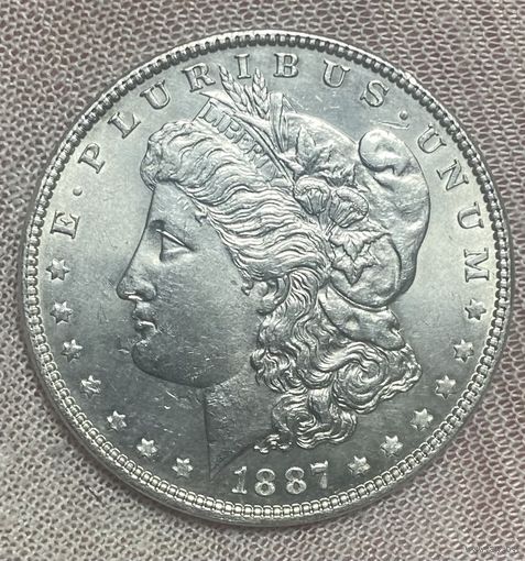 Монета 1 доллар Моргана 1887 год. США.
