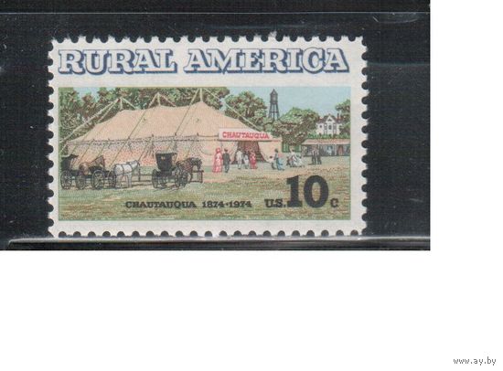 США-1974, (Мих.1154), ** , Деревенская Америка(одиночка)
