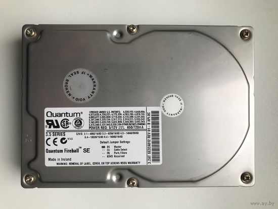 Жесткий диск Quantum Fireball SE 3,2 ГБ SE32A012 IDE 3,5"