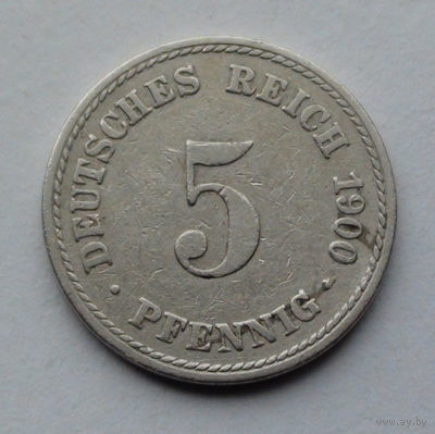 Германия 5 пфеннигов, 1900 A