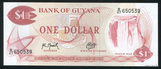 Гайана 1 доллар (1966-1992) 1992 г. Р21g. UNC