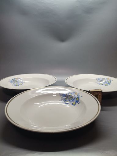Тарелка СССР. глубокая 3 шт. одним лотом.