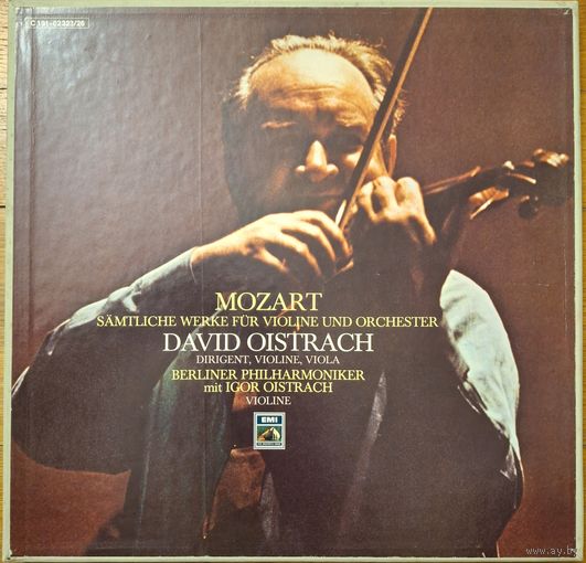 Wolfgang Amadeus Mozart - David Oistrach, Berliner Philharmoniker, Igor Oistrach – Mozart, Samtliche Werke Fur Violine Und Orchester (4LP)