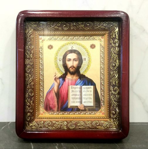 Икона Иисуса Христа * Спасителя * 23 на 26 см * Свято - Успенский Жировичский Монастырь