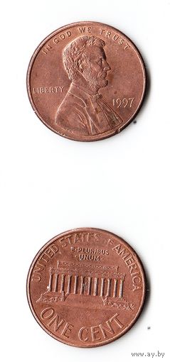 1 цент США 1997 года