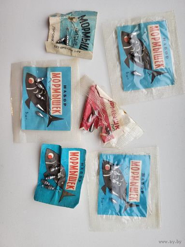 Мормышки: грушевидные, набор мормышек, дробинка малая, дробинка большая, личинка, капелька (Колюбакинский игольный завод)