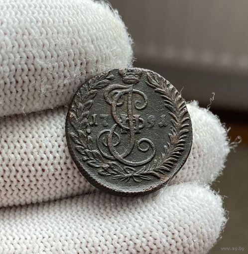 Денга 1791 КМ Биткин R! Сузунский монетный двор!