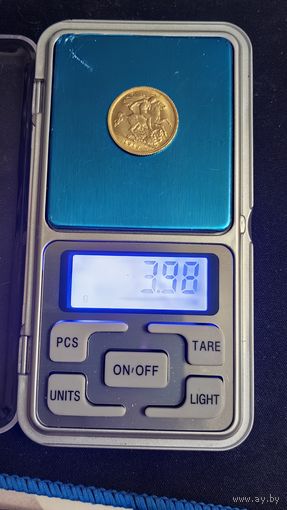 1/2 соверена 1912 года. Золото