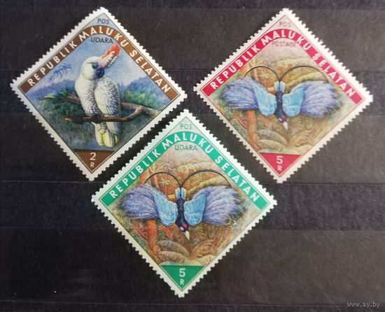 Индонезия Малуку Селатан 1953 год. Птицы. Фауна.