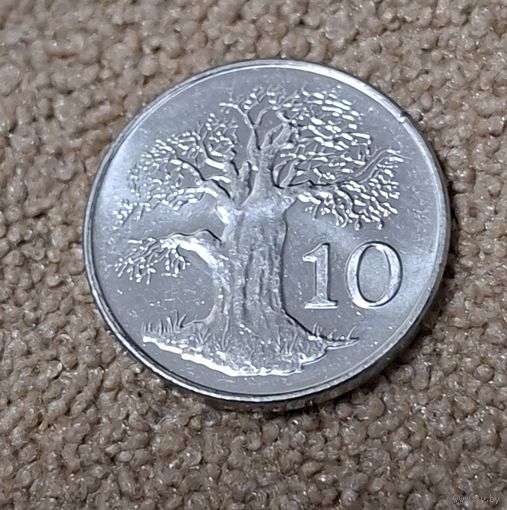 Зимбабве 10 центов, 2001 aUNC