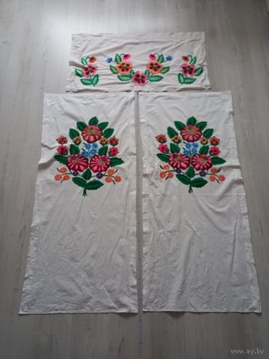 Занавески фиранки вышитые старинные  на окно