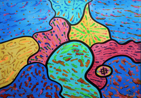 Счастье, смешанная техника, бумага 2012, Котов Олег