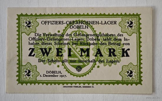 1917 год 2 марки   Германия