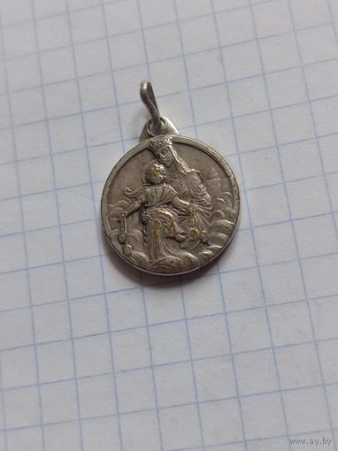 Старый католический кулон двухсторонний