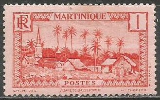 Мартиника. Деревня островитян. 1933г. Mi#126.