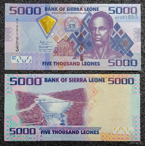 5000 леоне Сьерра-Леоне 2021 г. UNC