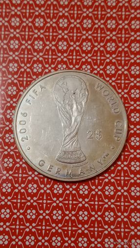 Фиджи 2 доллара 2004  футбол 2006 чемпионат мира