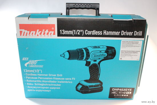 Новая дрель-шуруповерт ударная аккумуляторная MAKITA DHP 453 SYE