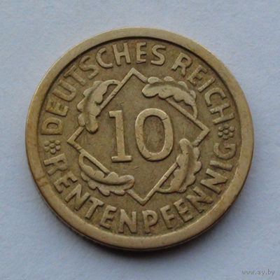 Германия - Веймарская республика 10 рентенфеннигов. 1924. A