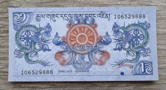 Werty71 Бутан 1 нгултрум 2019 UNC банкнота