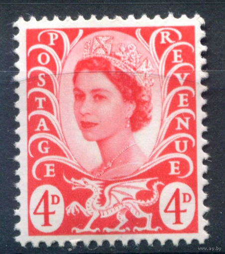 Великобритания, Уэльс - 1969г. - королева Елизавета II, стандартный выпуск - 1 марка - полная серия, MNH [Mi 11]. #3-GB-Z-1-17