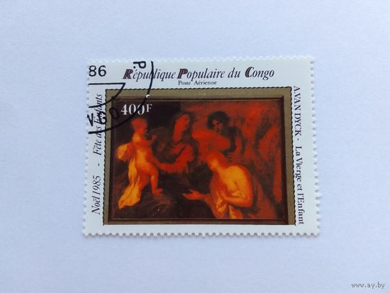 Марки   Живопись   Конго 1986г    1  шт -  0,50 руб.