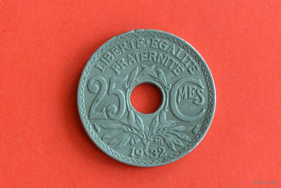 Франция 25 сантимов 1932 с 1 руб