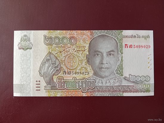 Камбоджа 2000 риелей 2022 UNC